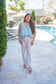 Ameila Babydoll Top - Blue