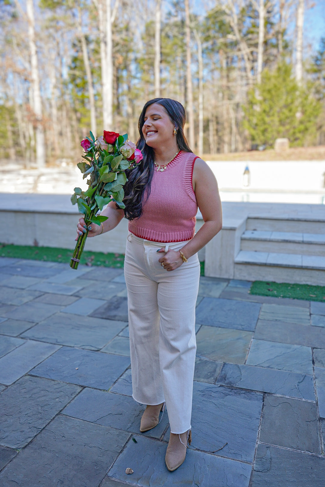 The Sweetest Rose Sweater Top