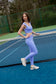 Lavender Blue Rucheed Sports Bra