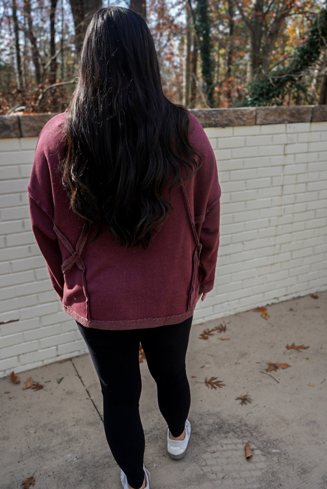 Burgundy Oversized Pullover