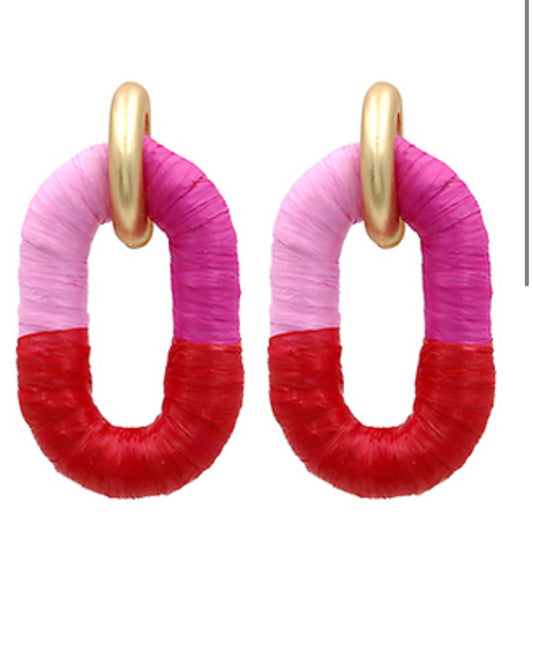 Southern Saturdays Earrings - Fuchsia