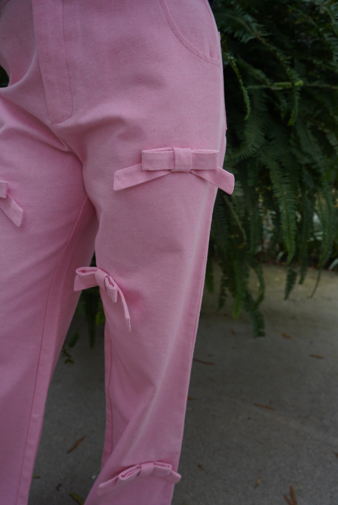 Pink Bow Denim Jeans