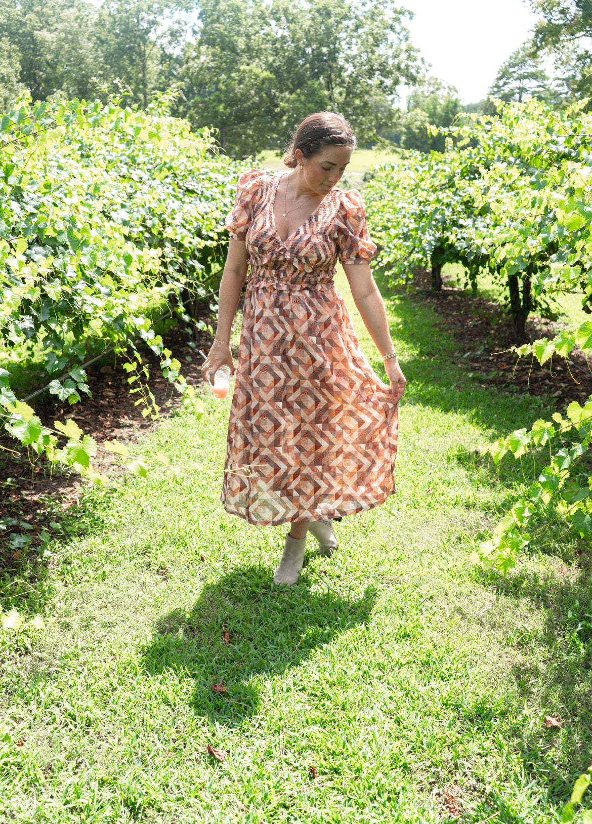 Enjoy The View Rust Midi Dress 🖤 1 small & med