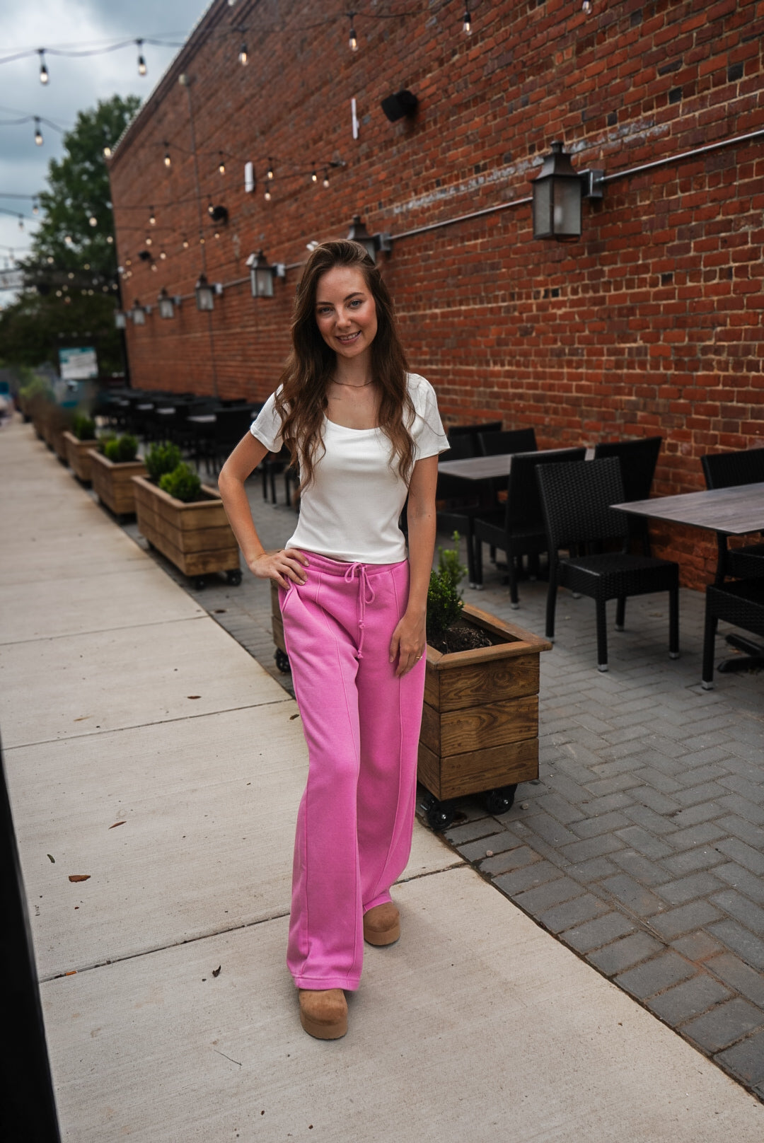 Pink Drawstring Sweatpants🎀 1 larges