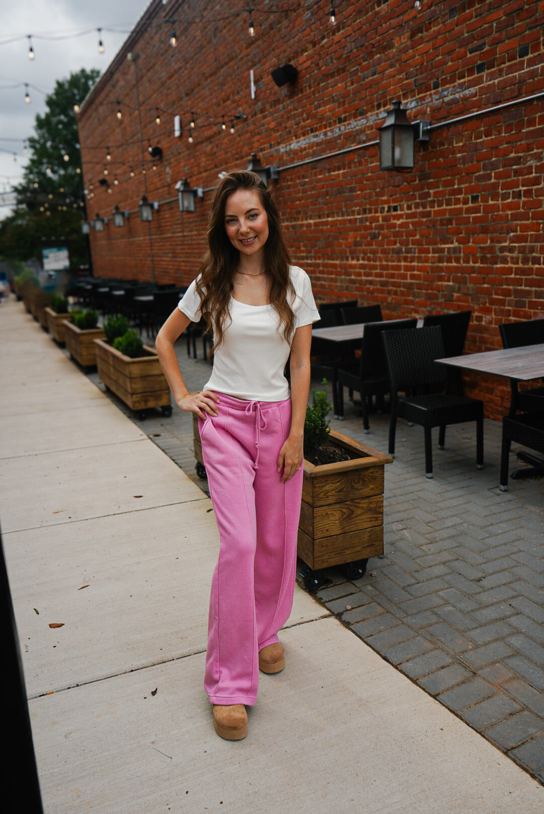 Pink Drawstring Sweatpants🎀 1 larges