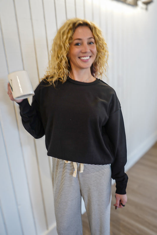 Reverse Seam Sweatshirt - Black