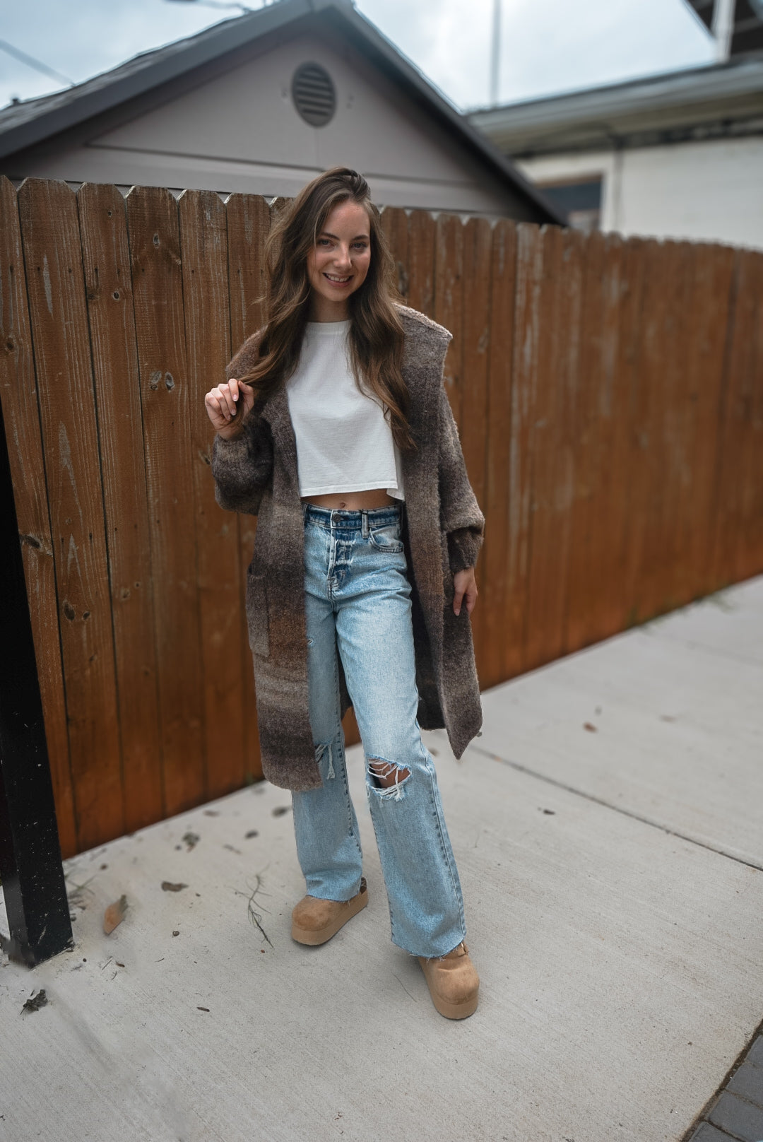 Brown Ombre Cardigan