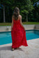 Sunset Red Maxi Dress