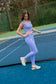 Lavender Blue Rucheed Sports Bra