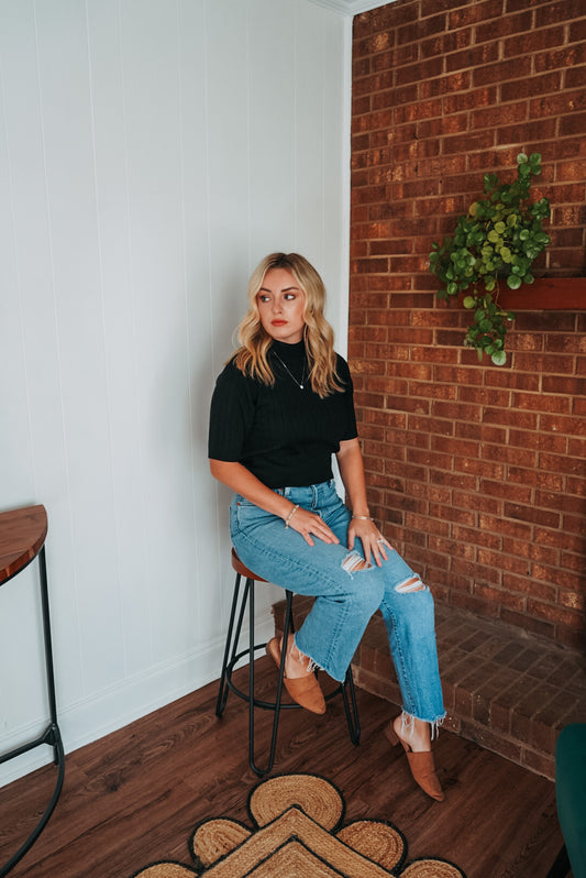 Midnight Chic Black Top π€ 1 med & large left