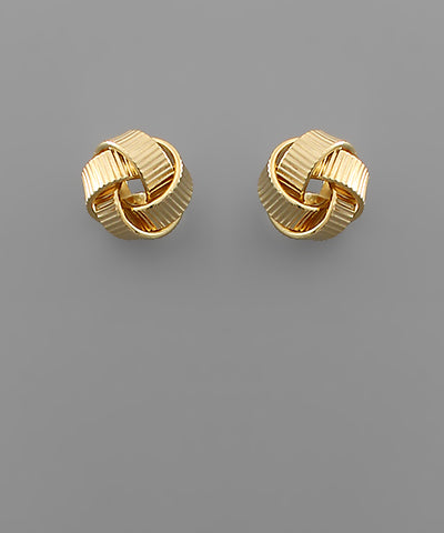 Gold Love Knot Earrings