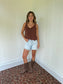 Stella Sweater Tank - Brown