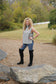 Sleeveless Turtleneck Sweater Vest - Gray