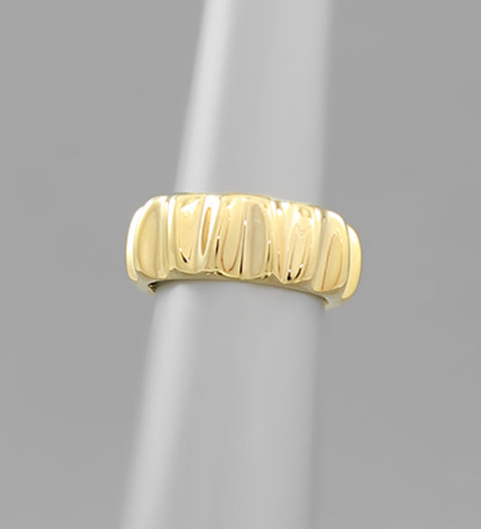 Gold Uneven Cuff Ring