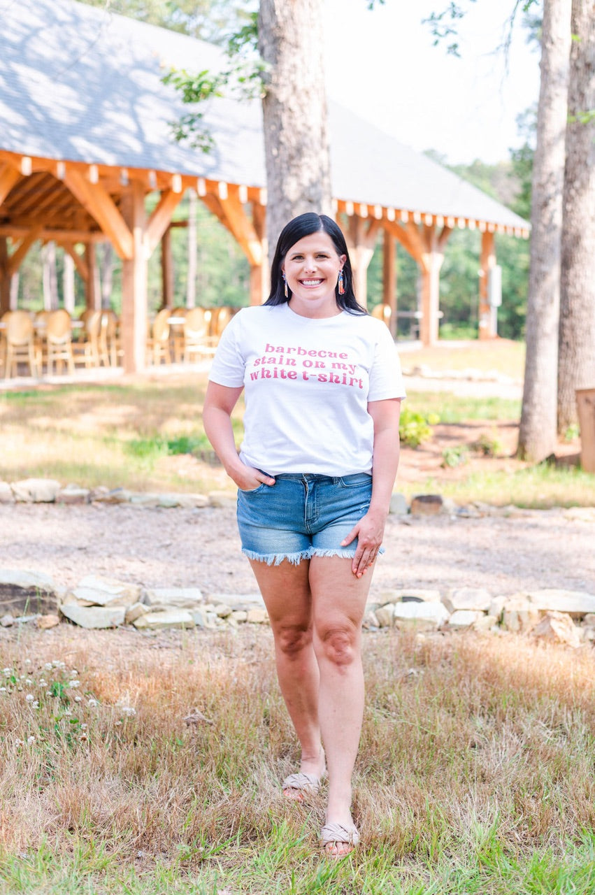 BBQ Stain White T-shirt