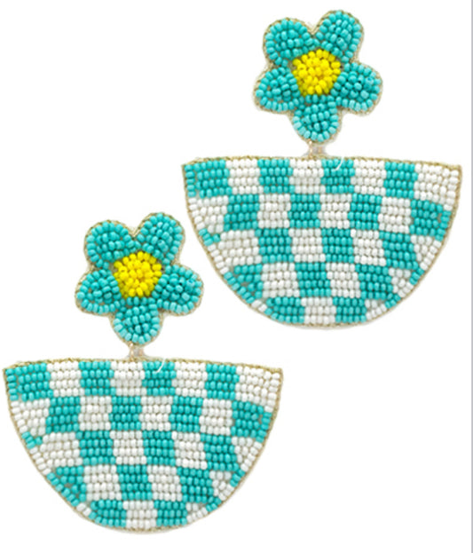 Chic Blooming Turquoise Earrings