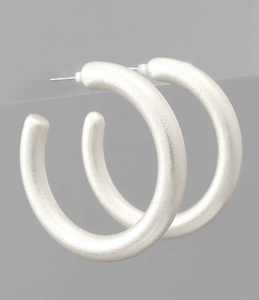 Sleek Shadow Silver Hoops