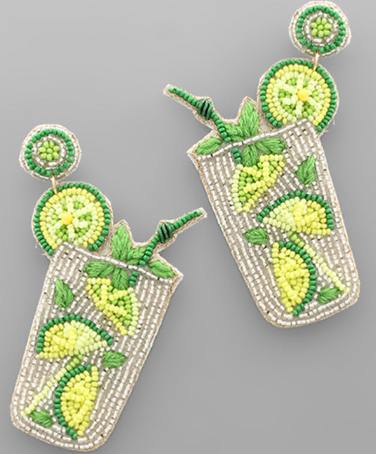 Lime Cocktail Earrings