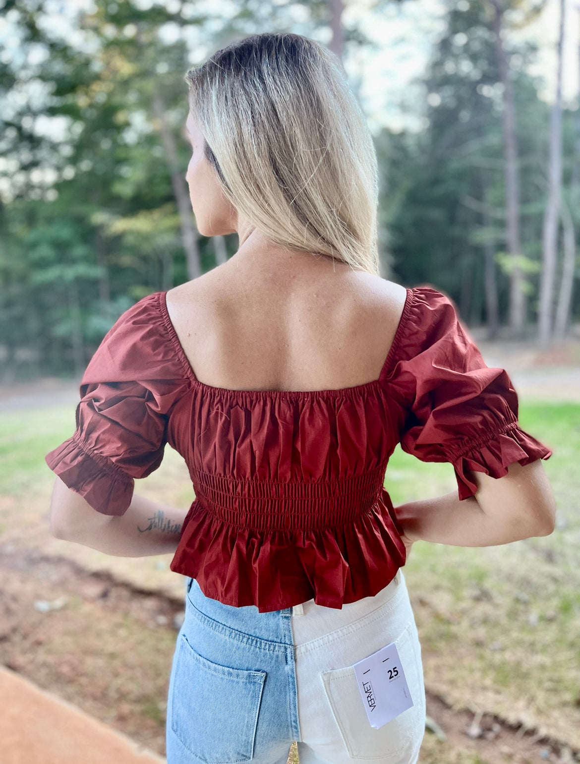 Instantly Lovable Red Puff Sleeve Top