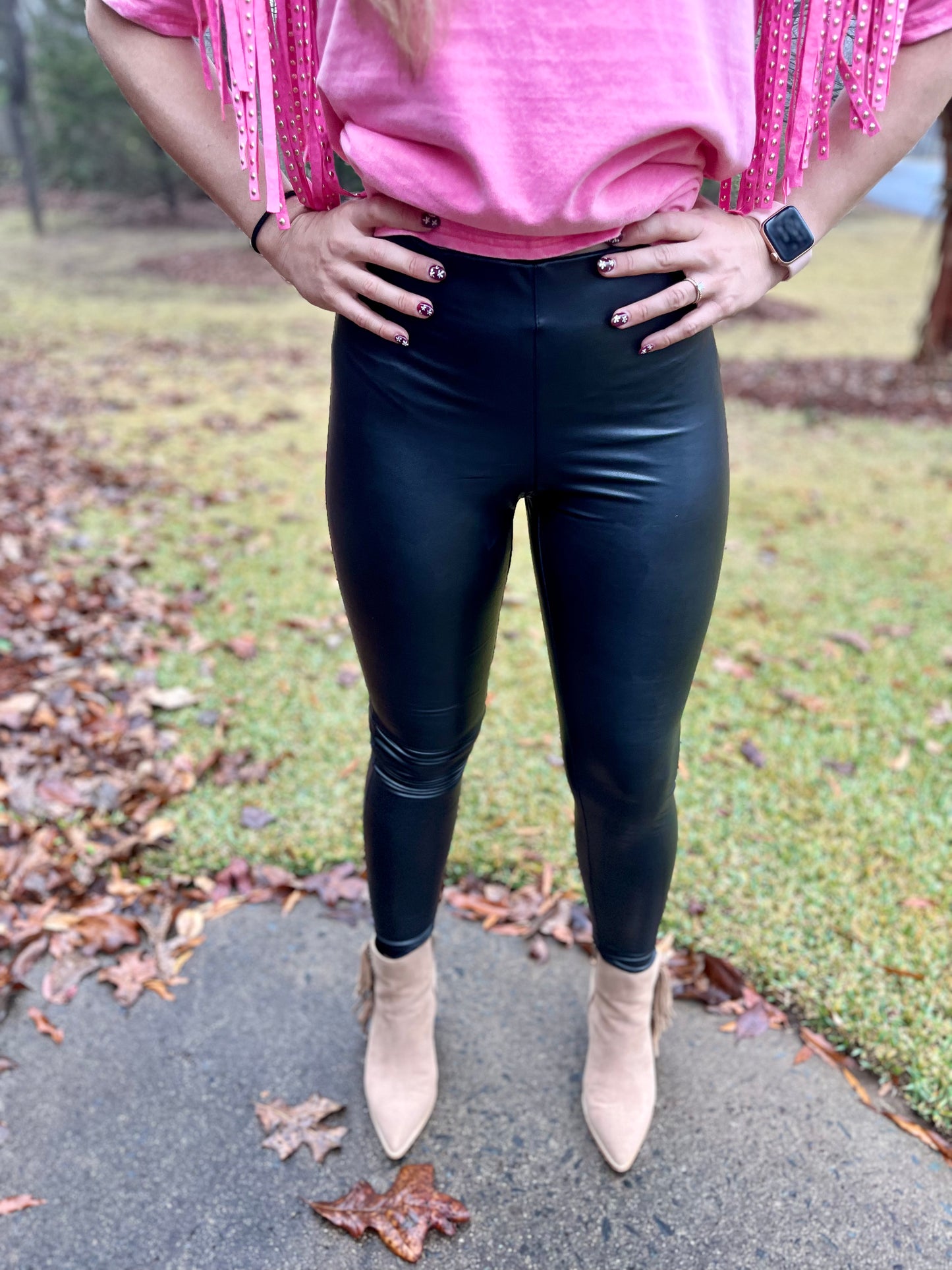 Faux Leather Skinny Leggings